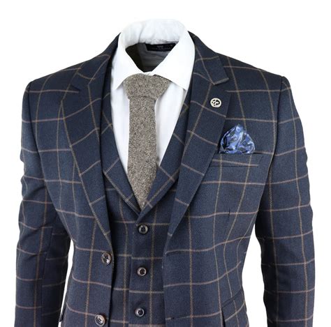 ralph lauren navy blue suit|blue check 3 piece suit.